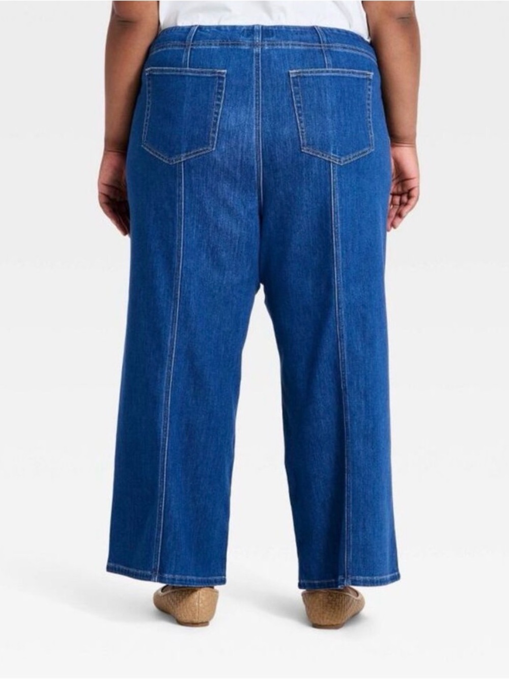Ava & Viv High-Rise Tailored Cropped Wide Leg Jeans - Picture 3 of 4